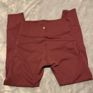 Lululemon Leggings Burgundy Size 6